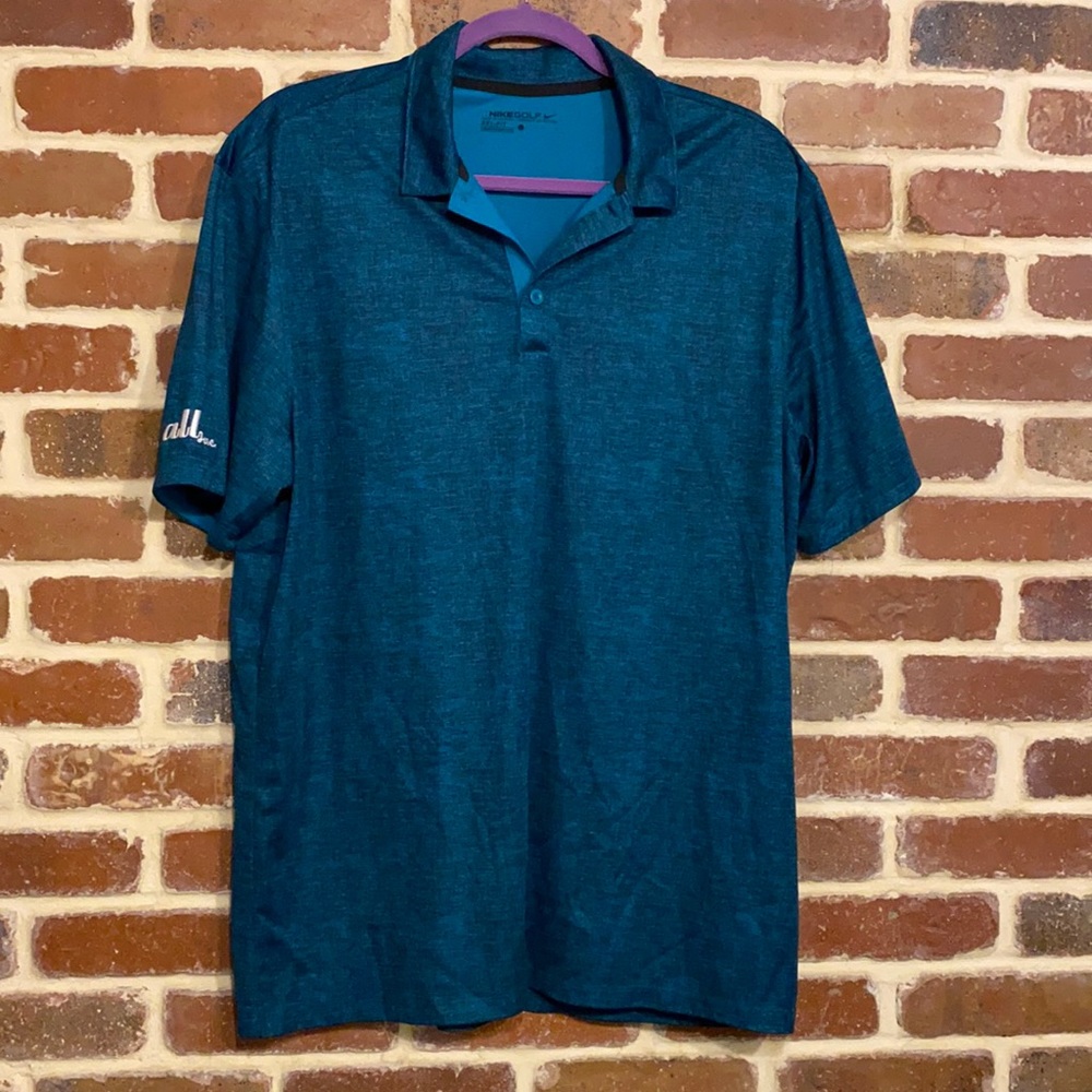 Nike Men's Teal Blue Polo Shirt